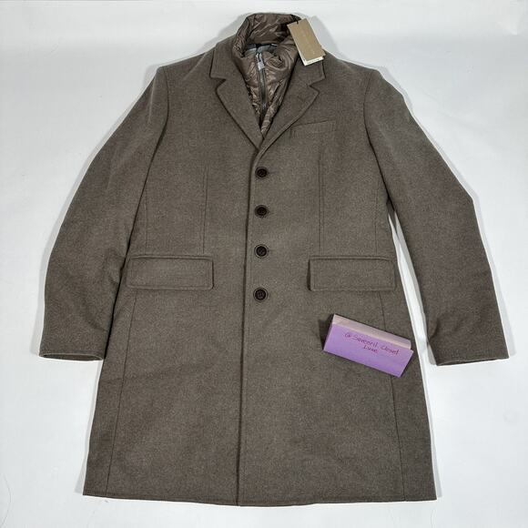 NWT Burberry Men Size XL Lyndson 3-in-1 Taupe Wool Cashmere Long Coat + Vest - Picture 6 of 12